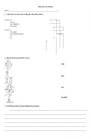 Adjective worksheet