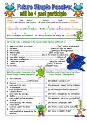 English Worksheet: Future Simple Passive