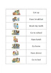 Daily Routines memory game