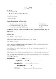 English Worksheet: Future Will with Guided Discovery