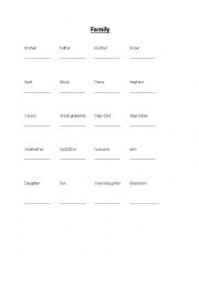 English Worksheet: Family Titles