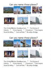 English Worksheet: New York Picture Dictionary