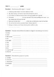 English Worksheet: School vocabulary (test)