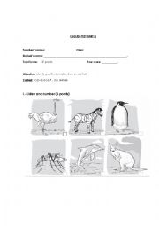 English Worksheet: Animals Zoo