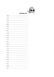 English Worksheet: Time