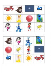 English Worksheet: Colour bingo