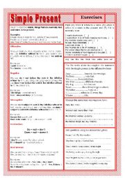 English Worksheet: present tenses