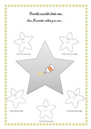 Twinkle, twinkle, little star worksheets