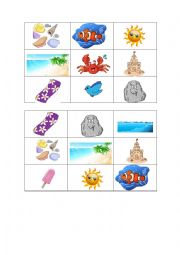 English Worksheet: Bingo at the beach