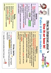 How to improve your English - a practical guide (2 pages)