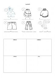 English Worksheet: Clothing