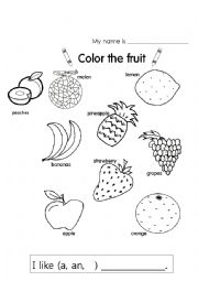 Color the Fruits