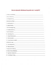 English Worksheet: Guess the Christmas song with four words