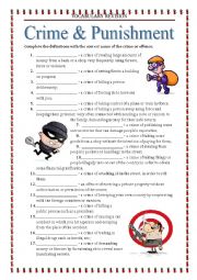 Vocabulary Revision 7 -crime and punishment