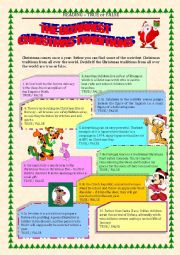 READING - true or false - CHRISTMAS TRADITIONS with key
