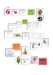 English Worksheet: City gameboard