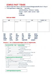 English Worksheet: SIMPLE PAST TENSE 