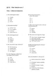English Worksheet: Adjective comparison Quiz