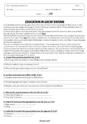 English Worksheet: Reading Comprehension Quiz (3)