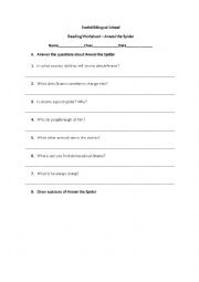 Reading Worksheet 