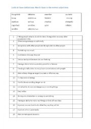 English Worksheet: Adjectives