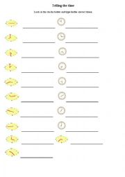 English Worksheet: Telling the time