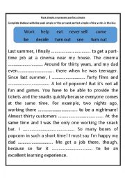 English Worksheet: Past simple or present perfect simple
