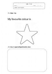 English Worksheet: Favourite colour