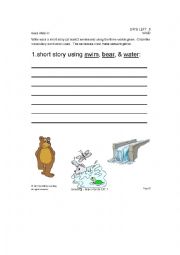 English Worksheet: Story Writing