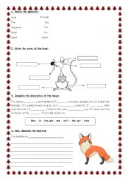 English Worksheet: Animal ws for children - 2 pages
