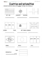 English Worksheet: Countries and Nationalities