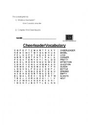 English Worksheet: Cheerleader Lyrics