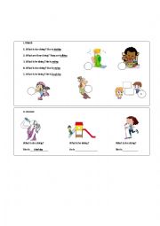 English Worksheet: Actions