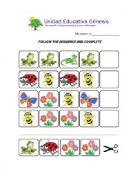 English Worksheet: Follow the sequence