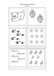English Worksheet: How many toys can you see?