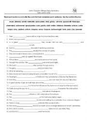 English Worksheet: Practice for the test