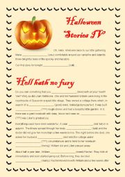 English Worksheet: Halloween Stories - Part IV Mixed Bag Exercise
