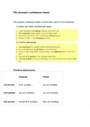 English Worksheet: Present continuous tense