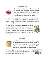 The Story of Tea Reading Comprehension