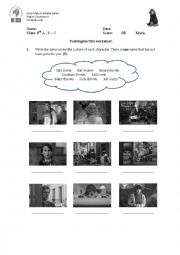 English Worksheet: Paddington Film Worksheet