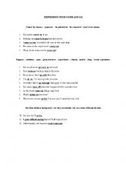 English Worksheet: Expressions with come and go