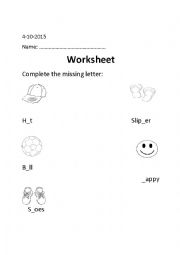 English Worksheet: Vocabulary