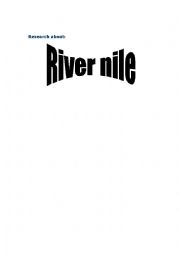 English Worksheet: a report about River Nile