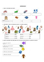 English Worksheet: stuffs