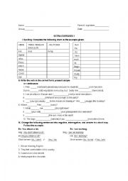 English Worksheet: Reviewing tenses