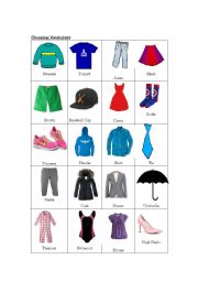 English Worksheet: Clothes Vocab