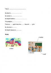 English Worksheet: My school