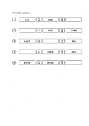 English Worksheet: counting - Numbers