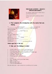 English Worksheet: The flash - season 1 - episode 1