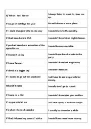 English Worksheet: CONDITIONALS -All types
